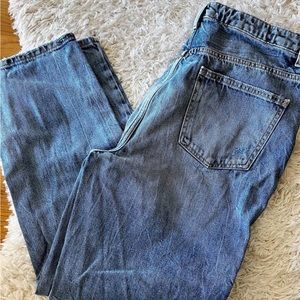 We the Free distressed denim jeans high waist relaxed fit womens size 31